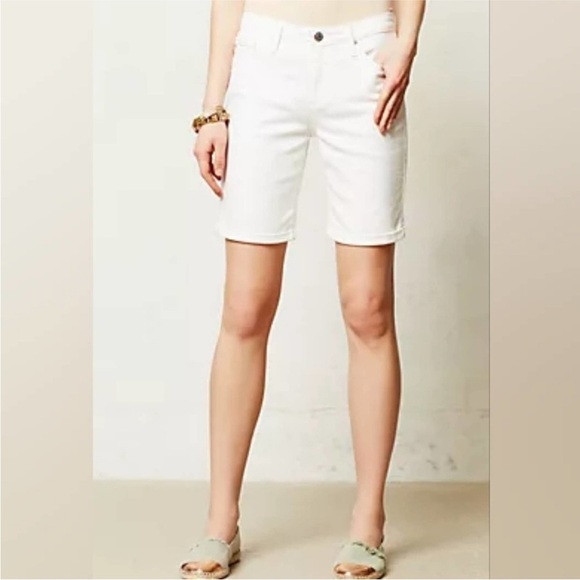 AG Brooke White Bermuda Cuffed Shorts Jeans Sz 31 - Picture 5 of 15